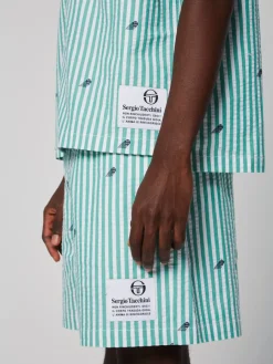 Sergio Tacchini Granda Camp Shirt- Deep Mint New