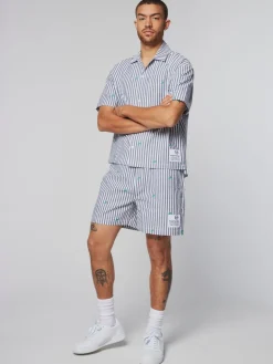Sergio Tacchini Granda Camp Shirt- Maritime Blue Sale