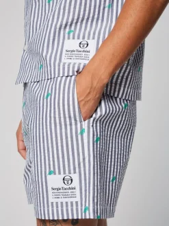Sergio Tacchini Granda Camp Shirt- Maritime Blue Sale