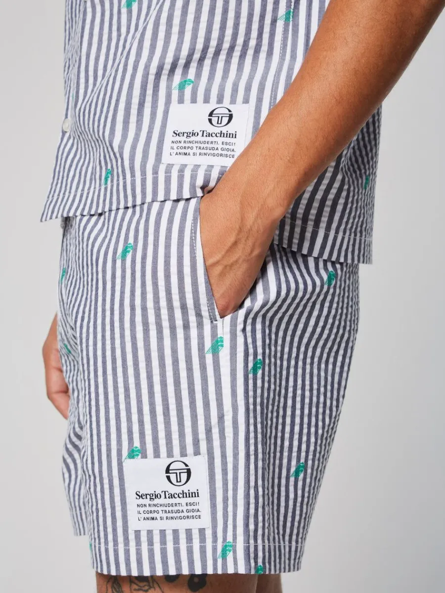 Sergio Tacchini Granda Camp Shirt- Maritime Blue Sale
