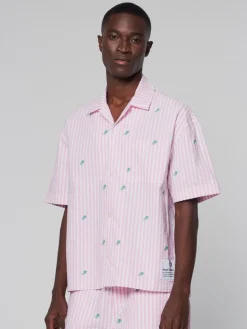 Sergio Tacchini Granda Camp Shirt-Begonia Pink Hot