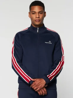 Sergio Tacchini Gromo Tape Track Jacket- Maritime Blue