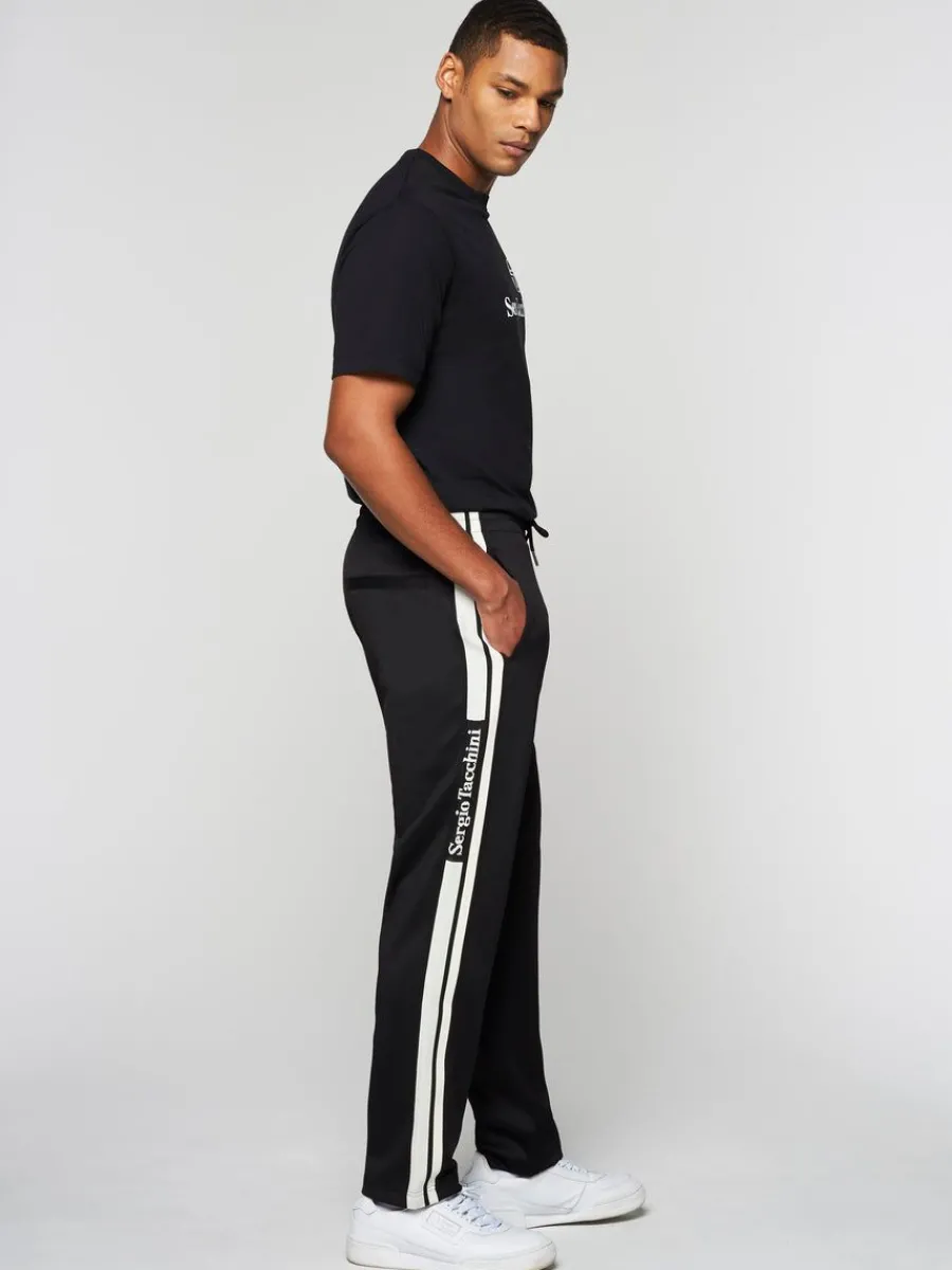 Sergio Tacchini Gromo Tape Track Pant- Black Beauty