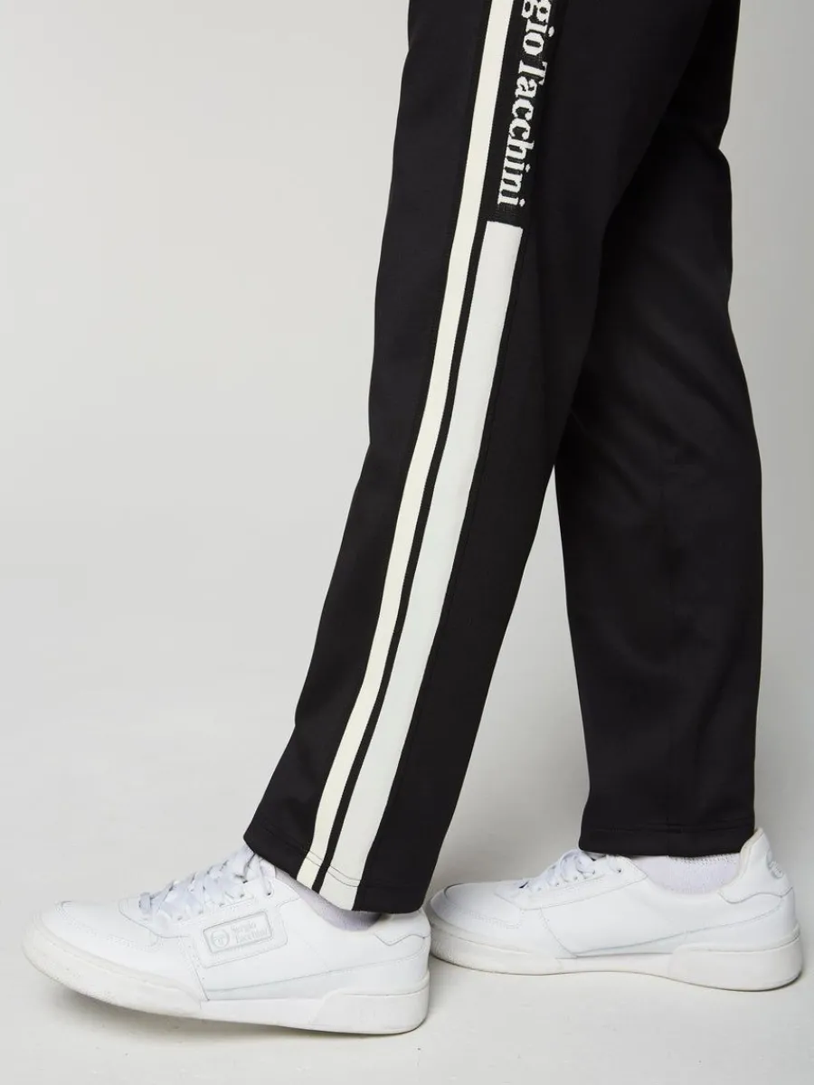 Sergio Tacchini Gromo Tape Track Pant- Black Beauty