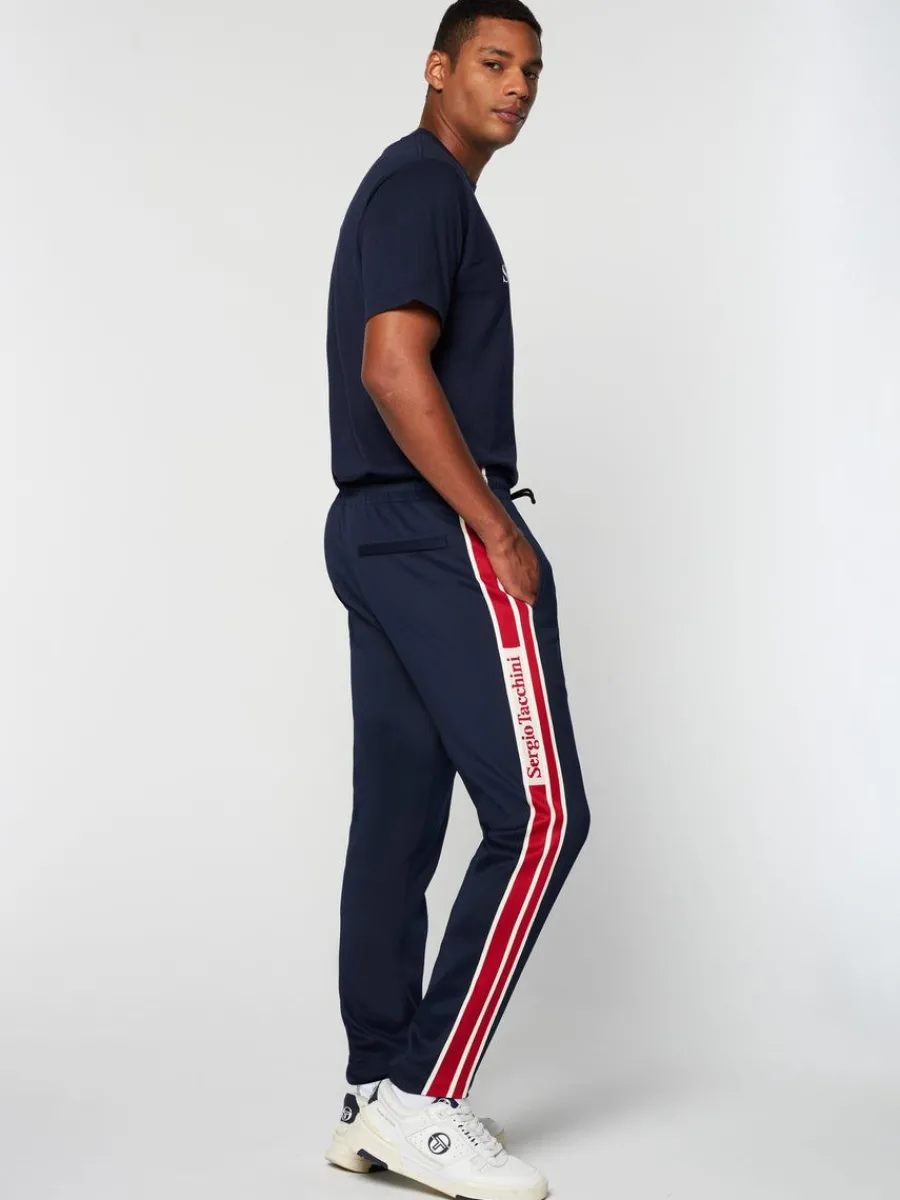 Sergio Tacchini Gromo Tape Track Pant- Maritime Blue Clearance