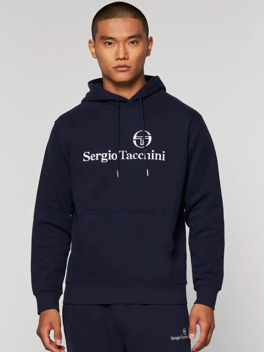 Sergio Tacchini Heritage Hoodie- Maritime Blue Outlet