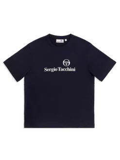 Sergio Tacchini Heritage T-Shirt- Maritime Blue New