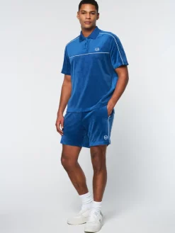 Sergio Tacchini Lioni Velour Polo Archivio- Limoges Online