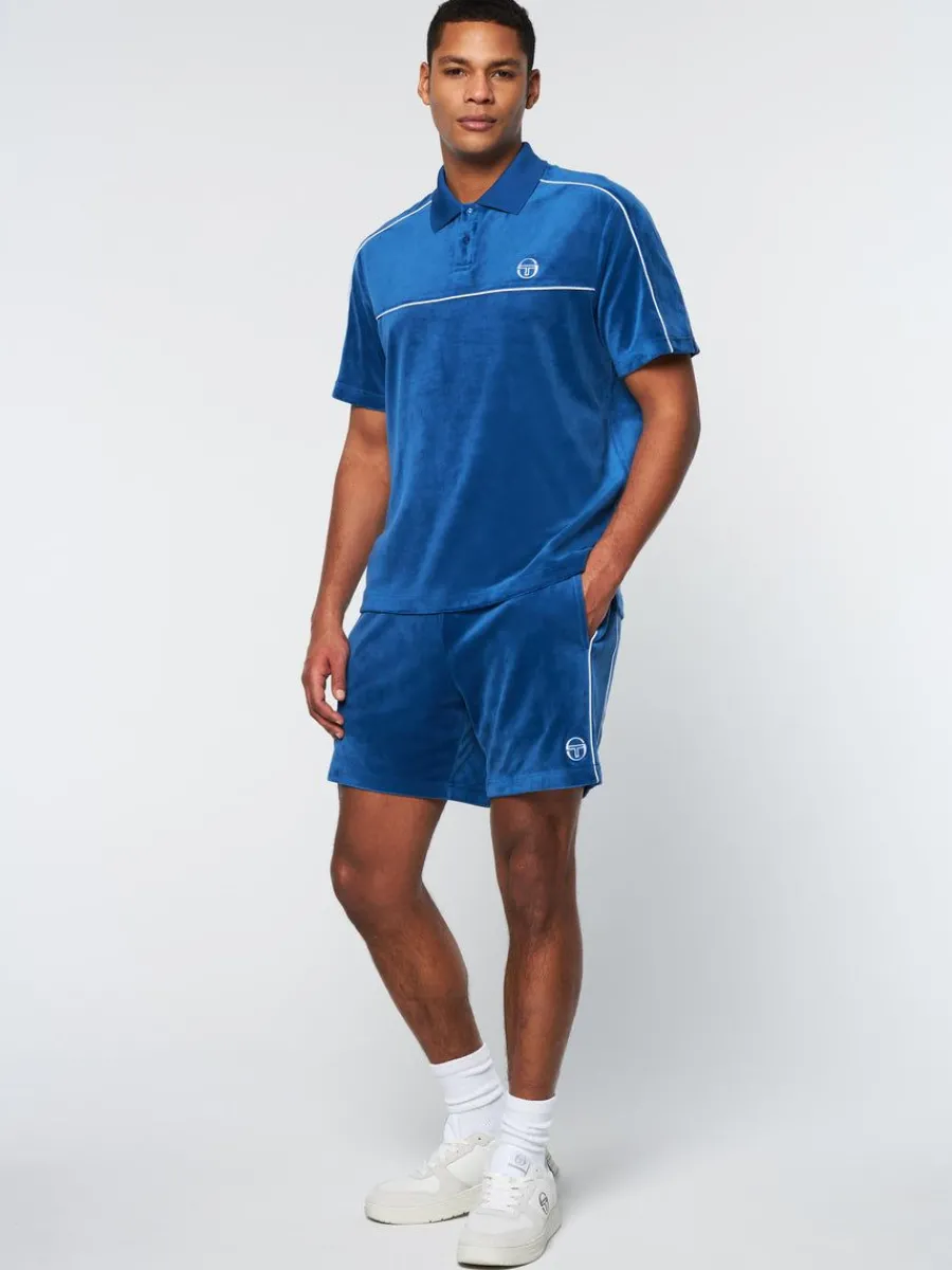 Sergio Tacchini Lioni Velour Polo Archivio- Limoges Online