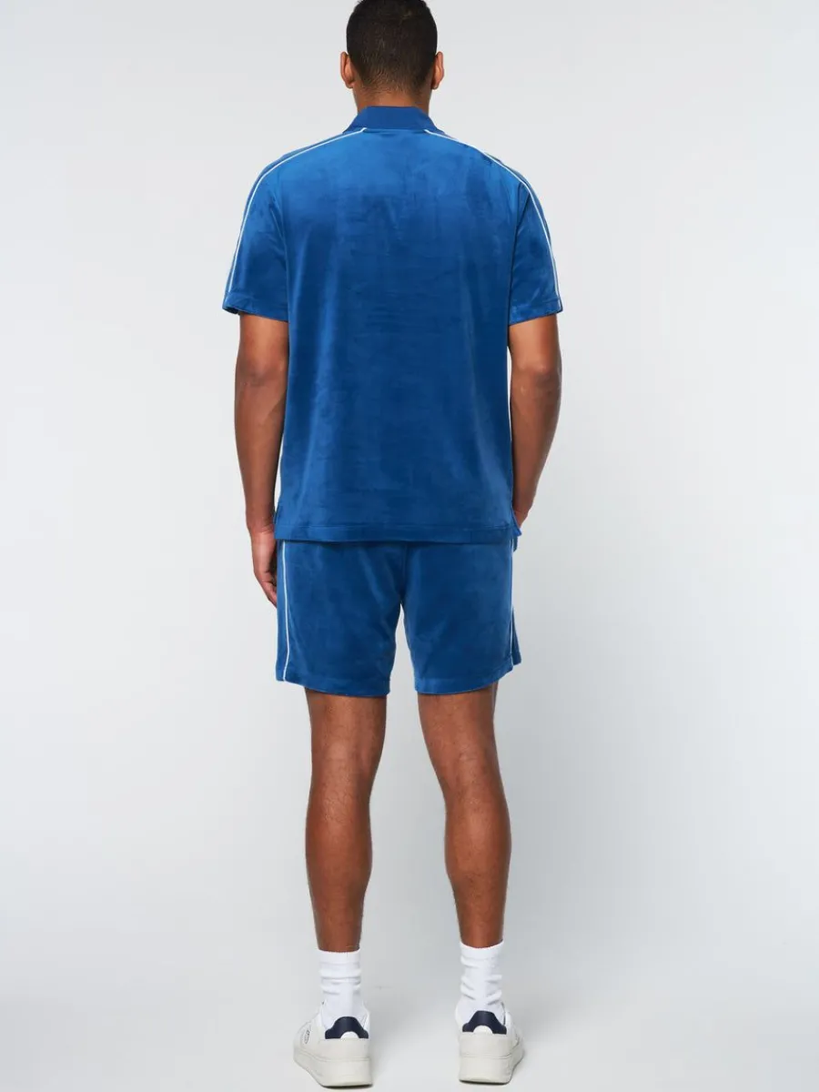 Sergio Tacchini Lioni Velour Polo Archivio- Limoges Online
