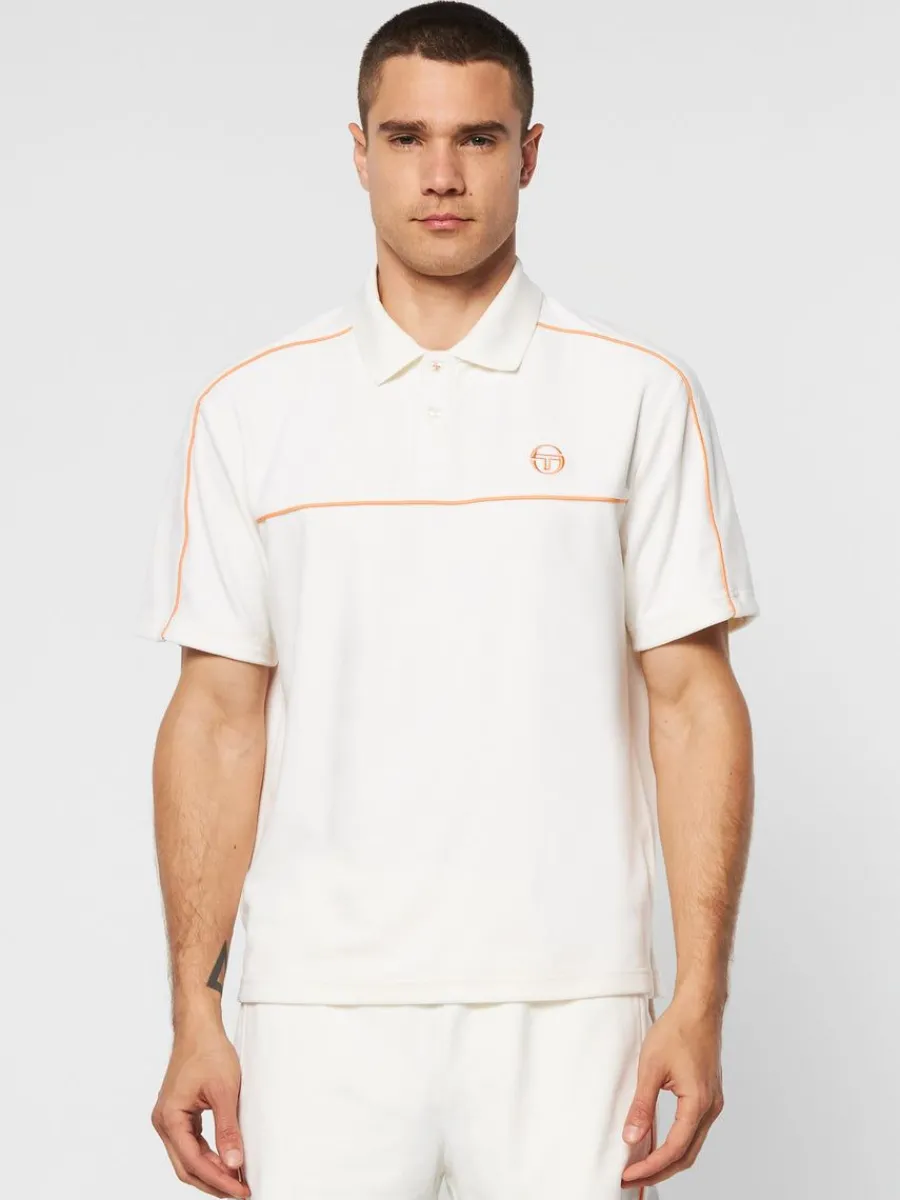 Sergio Tacchini Lioni Velour Polo Archivio- Gardenia Online