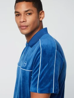 Sergio Tacchini Lioni Velour Polo Archivio- Limoges Best