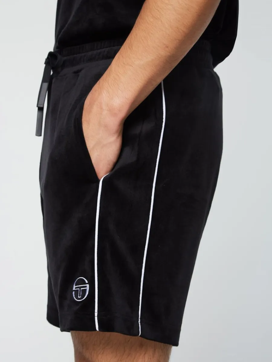 Sergio Tacchini Lioni Velour Short Archivio- Black Beauty