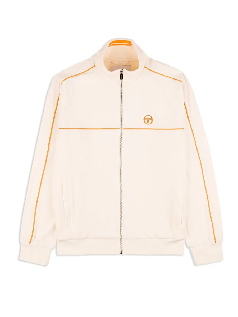 Sergio Tacchini Lioni Velour Track Jacket Archivio- Gardenia Discount