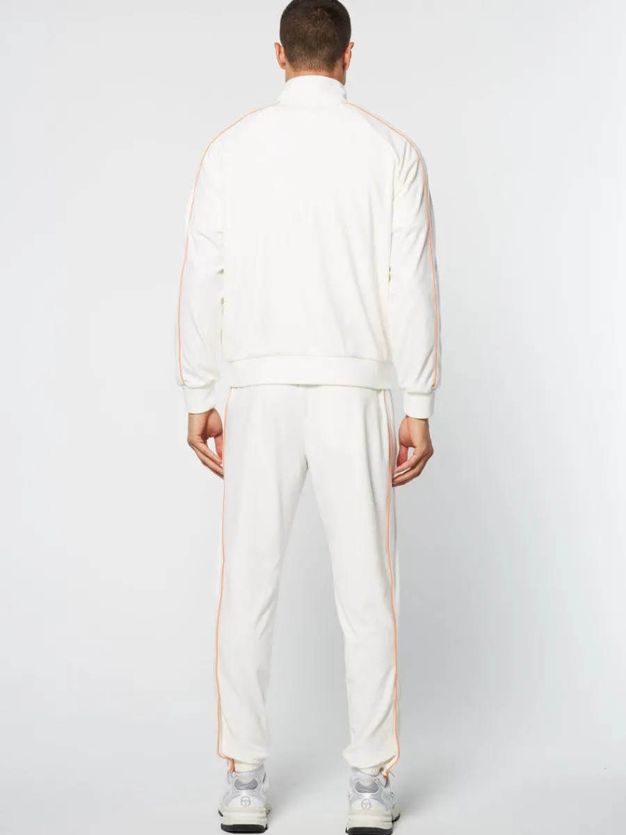 Sergio Tacchini Lioni Velour Track Jacket Archivio- Gardenia Discount