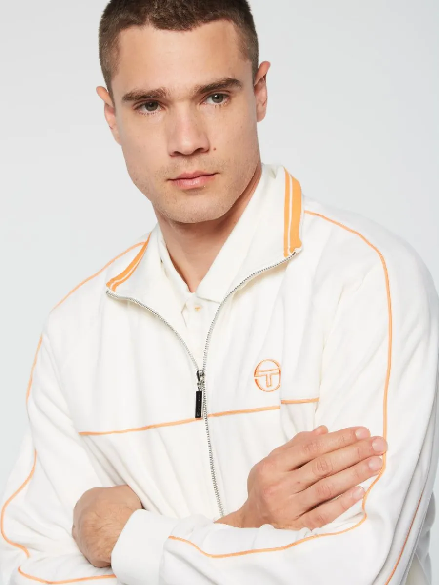 Sergio Tacchini Lioni Velour Track Jacket Archivio- Gardenia Discount