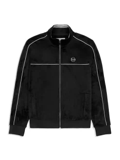 Sergio Tacchini Lioni Velour Track Jacket- Black Beauty Clearance