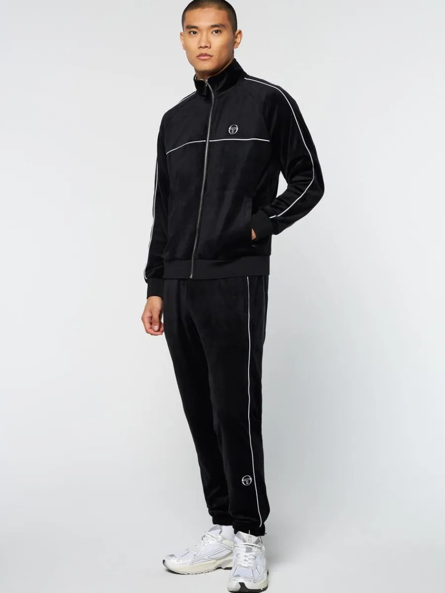 Sergio Tacchini Lioni Velour Track Jacket- Black Beauty Clearance