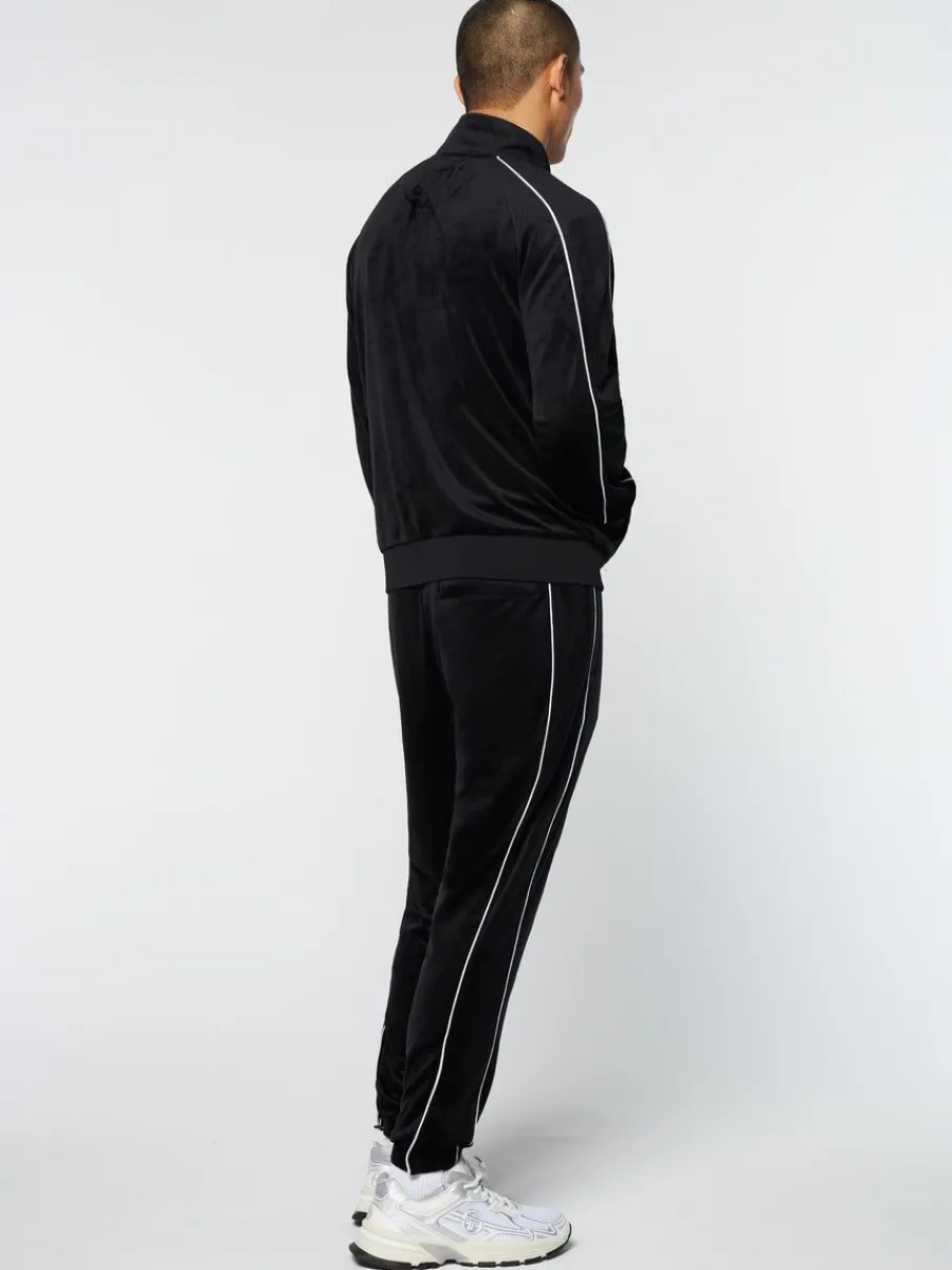 Sergio Tacchini Lioni Velour Track Jacket- Black Beauty Clearance