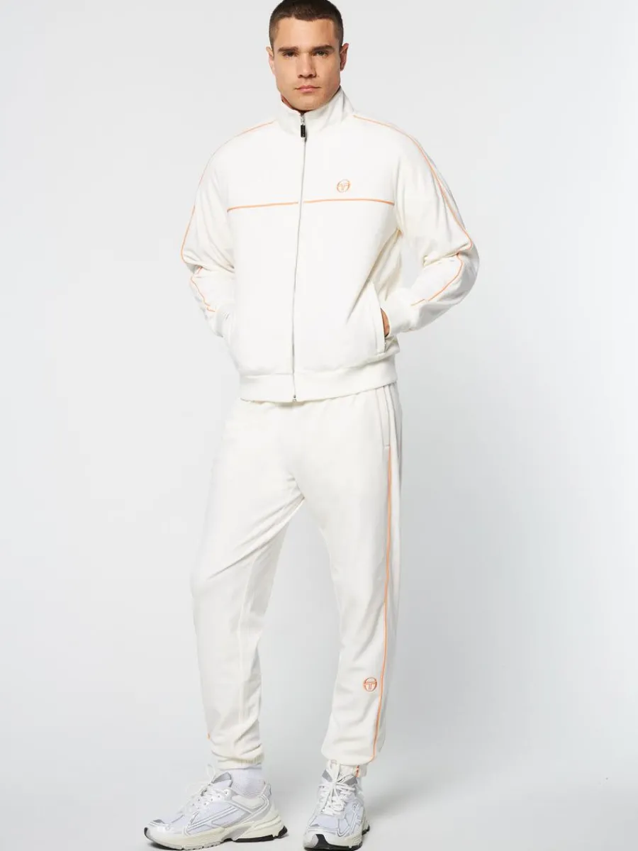Sergio Tacchini Lioni Velour Track Jacket Archivio- Gardenia Hot