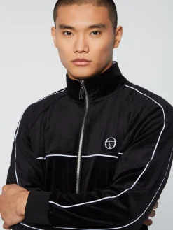 Sergio Tacchini Lioni Velour Track Jacket- Black Beauty Clearance