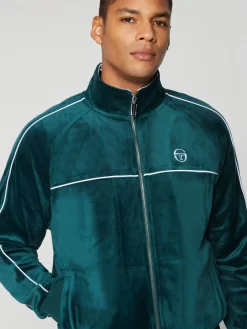 Sergio Tacchini Lioni Velour Track Jacket- Botanical Garden Discount