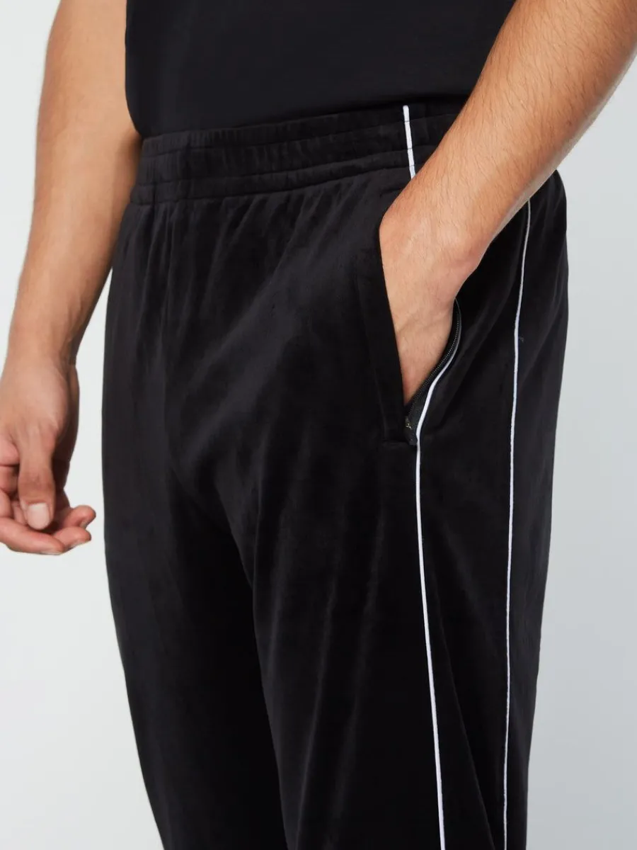 Sergio Tacchini Lioni Velour Track Pant- Black Beauty Outlet