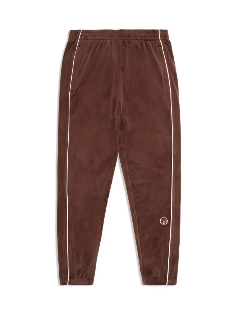 Sergio Tacchini Lioni Velour Track Pant- Deep Mahogany Outlet
