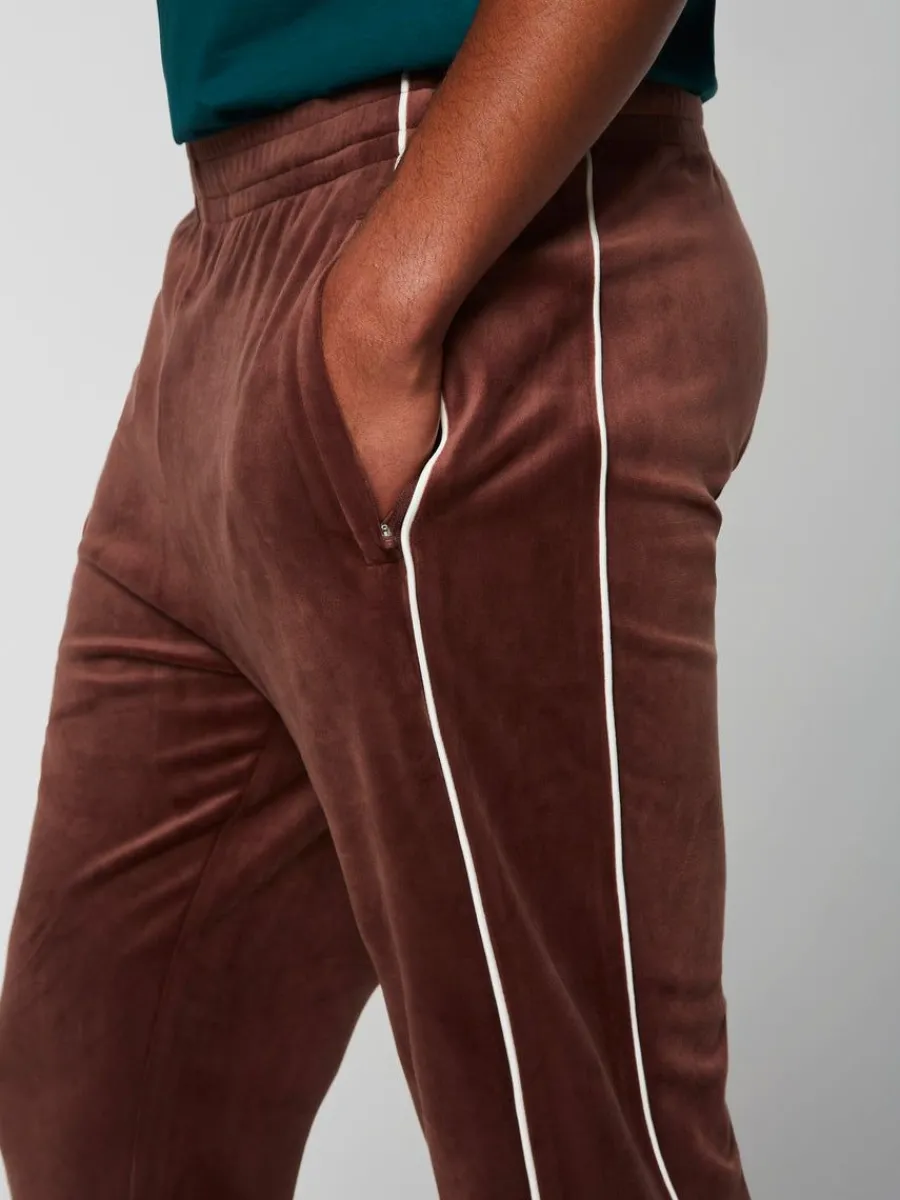 Sergio Tacchini Lioni Velour Track Pant- Deep Mahogany Outlet