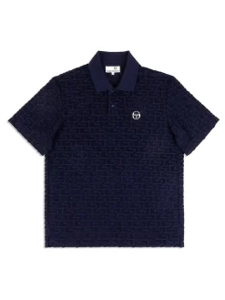 Sergio Tacchini Livata Monogram Polo- Maritime Blue Outlet