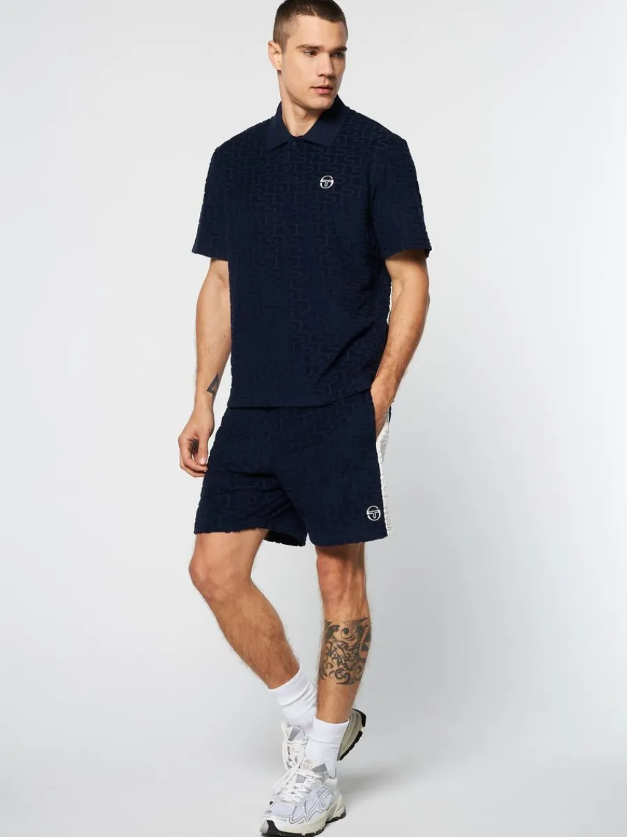 Sergio Tacchini Livata Monogram Polo- Maritime Blue Outlet