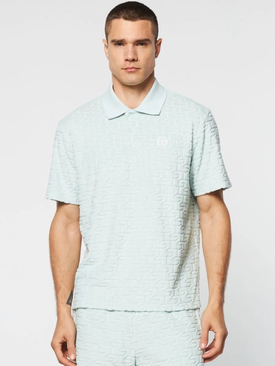 Sergio Tacchini Livata Monogram Polo- Surf Spray
