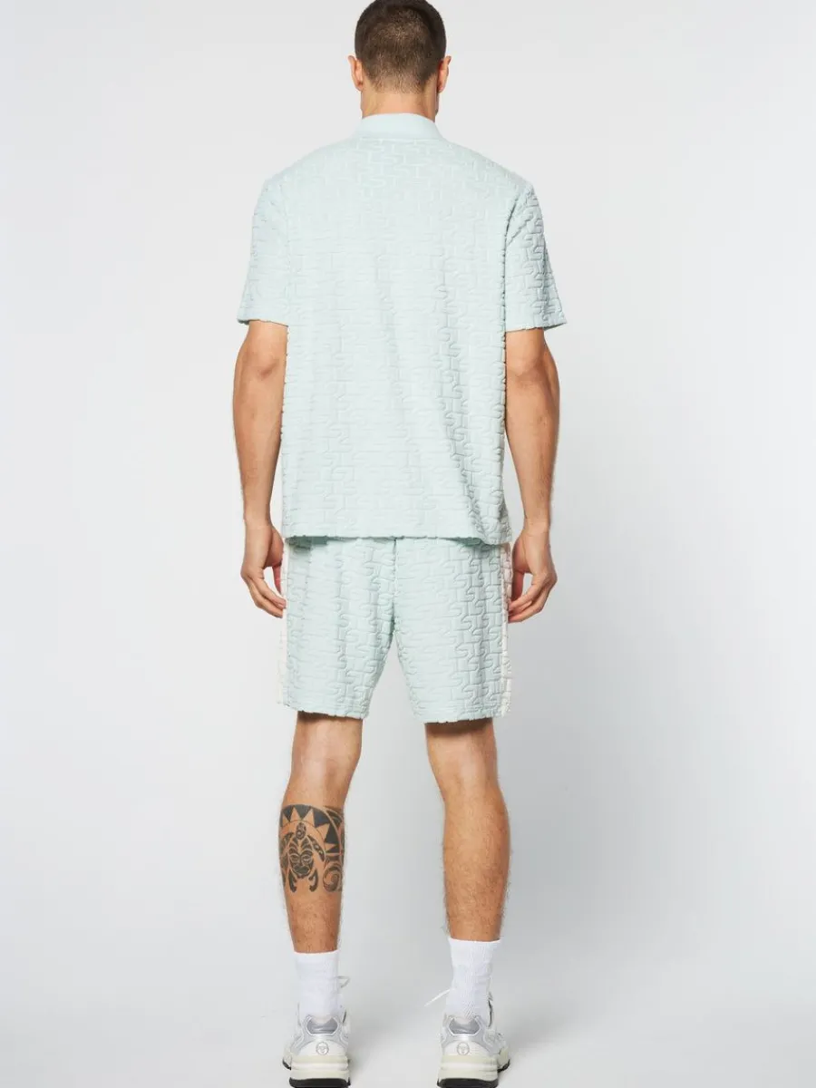 Sergio Tacchini Livata Monogram Polo- Surf Spray