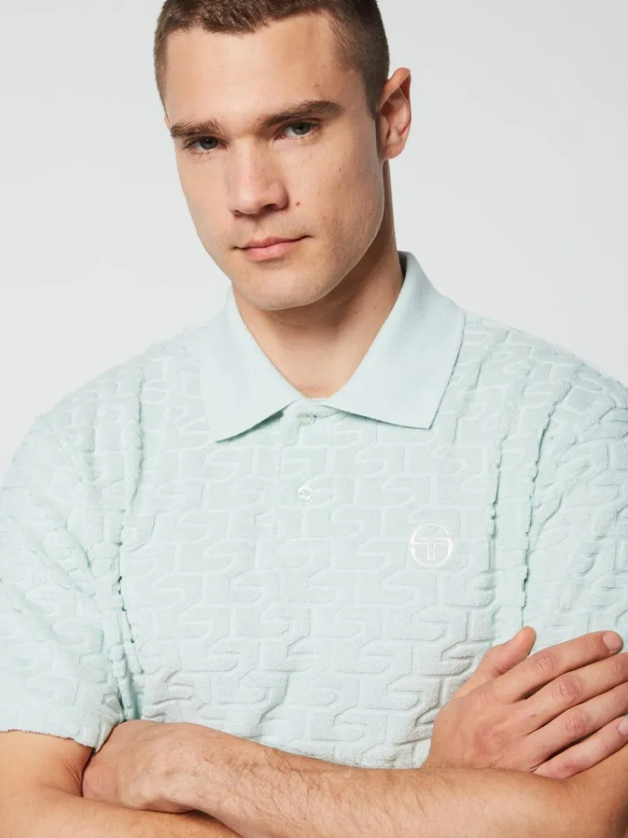 Sergio Tacchini Livata Monogram Polo- Surf Spray