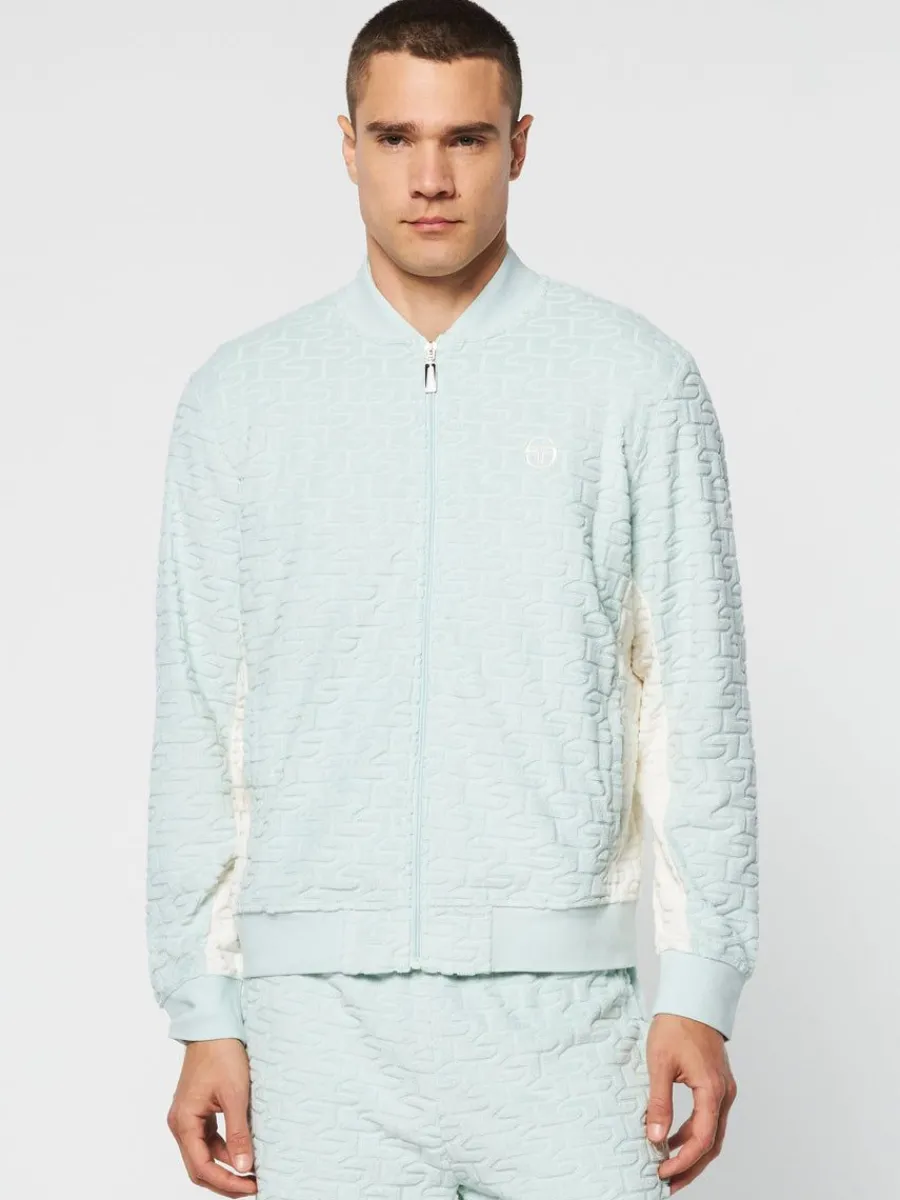 Sergio Tacchini Livata Monogram Track Jacket- Surf Spray Clearance