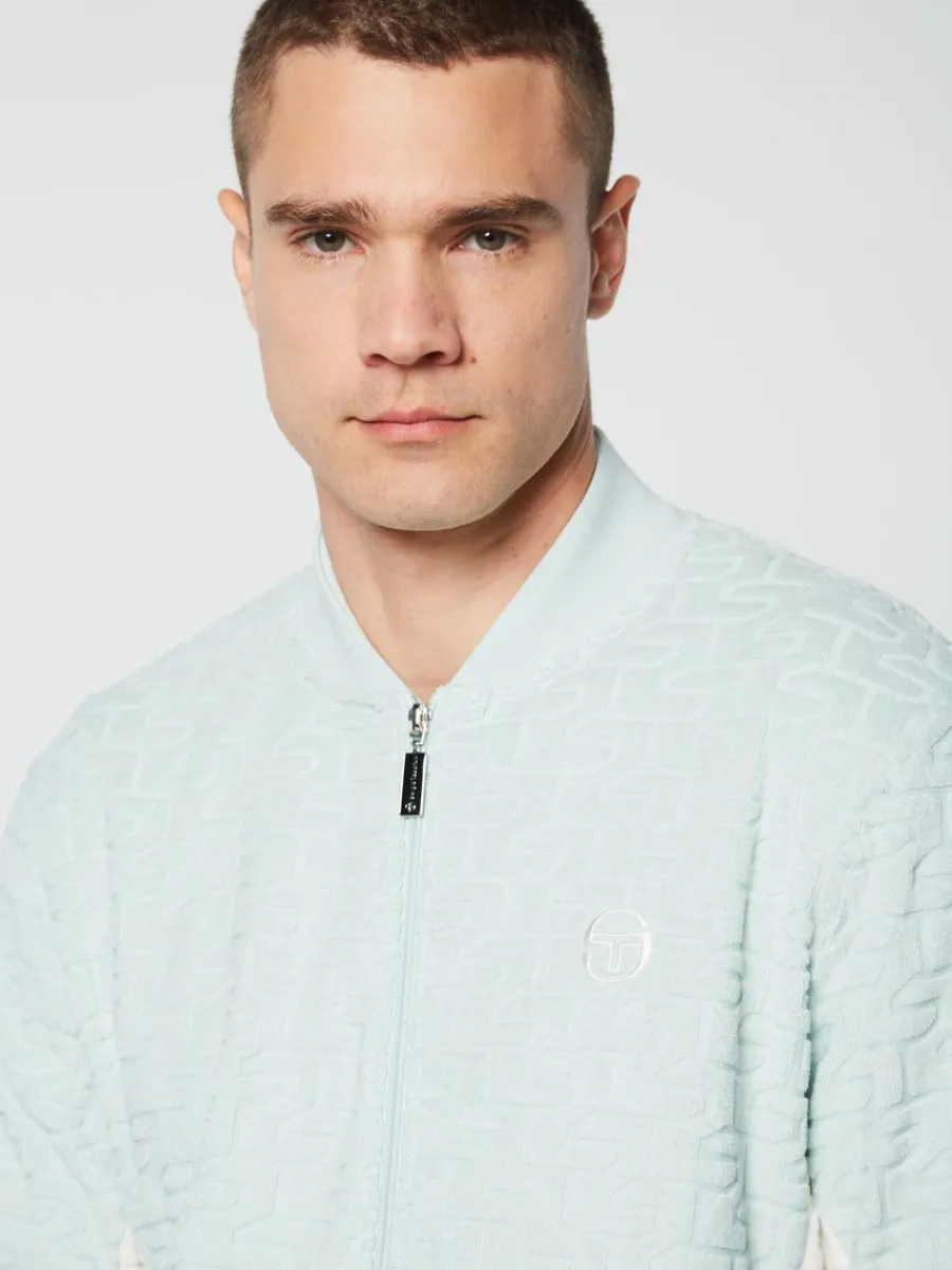 Sergio Tacchini Livata Monogram Track Jacket- Surf Spray Clearance