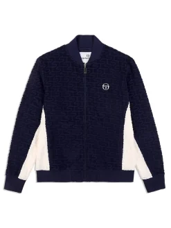 Sergio Tacchini Livata Monogram Track Jacket- Maritime Blue