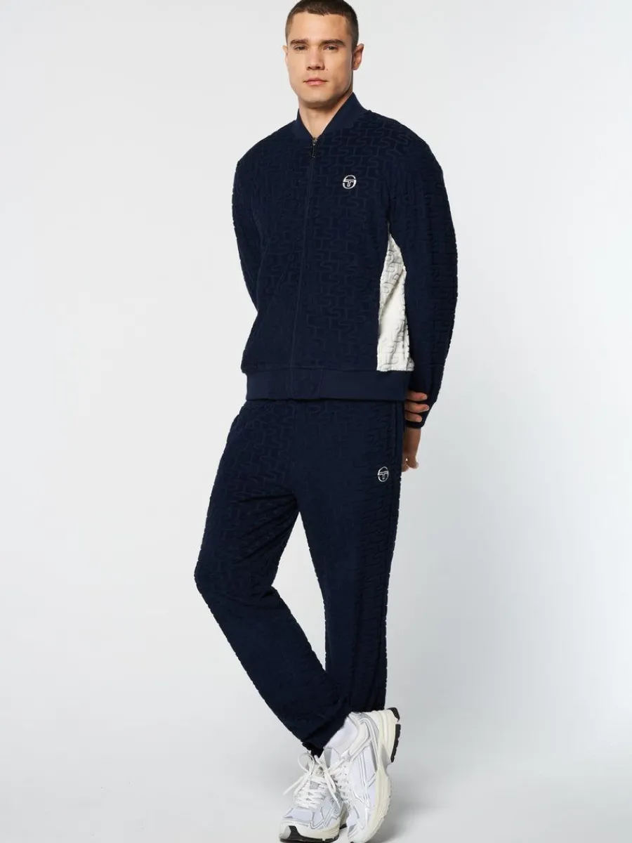Sergio Tacchini Livata Monogram Track Jacket- Maritime Blue