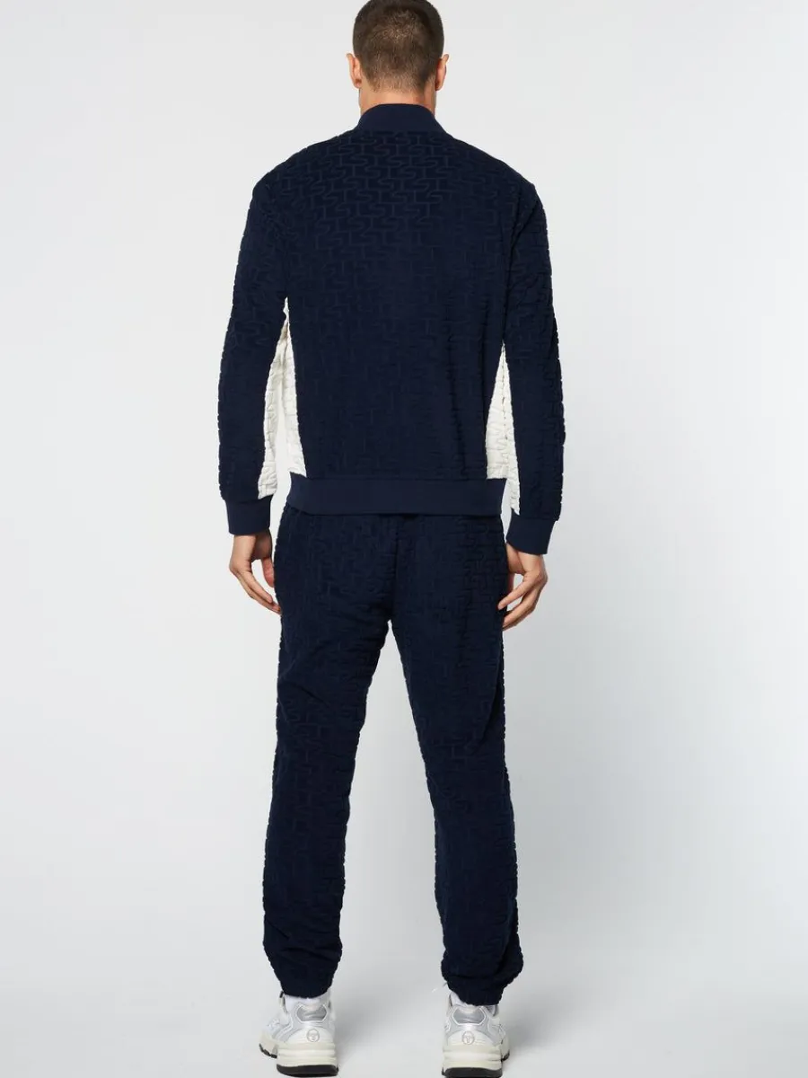 Sergio Tacchini Livata Monogram Track Jacket- Maritime Blue