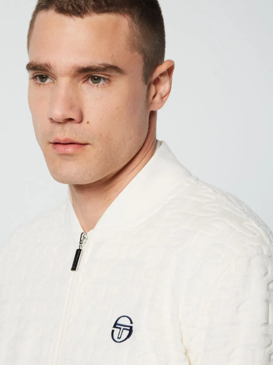 Sergio Tacchini Livata Monogram Track Jacket- Gardenia Hot