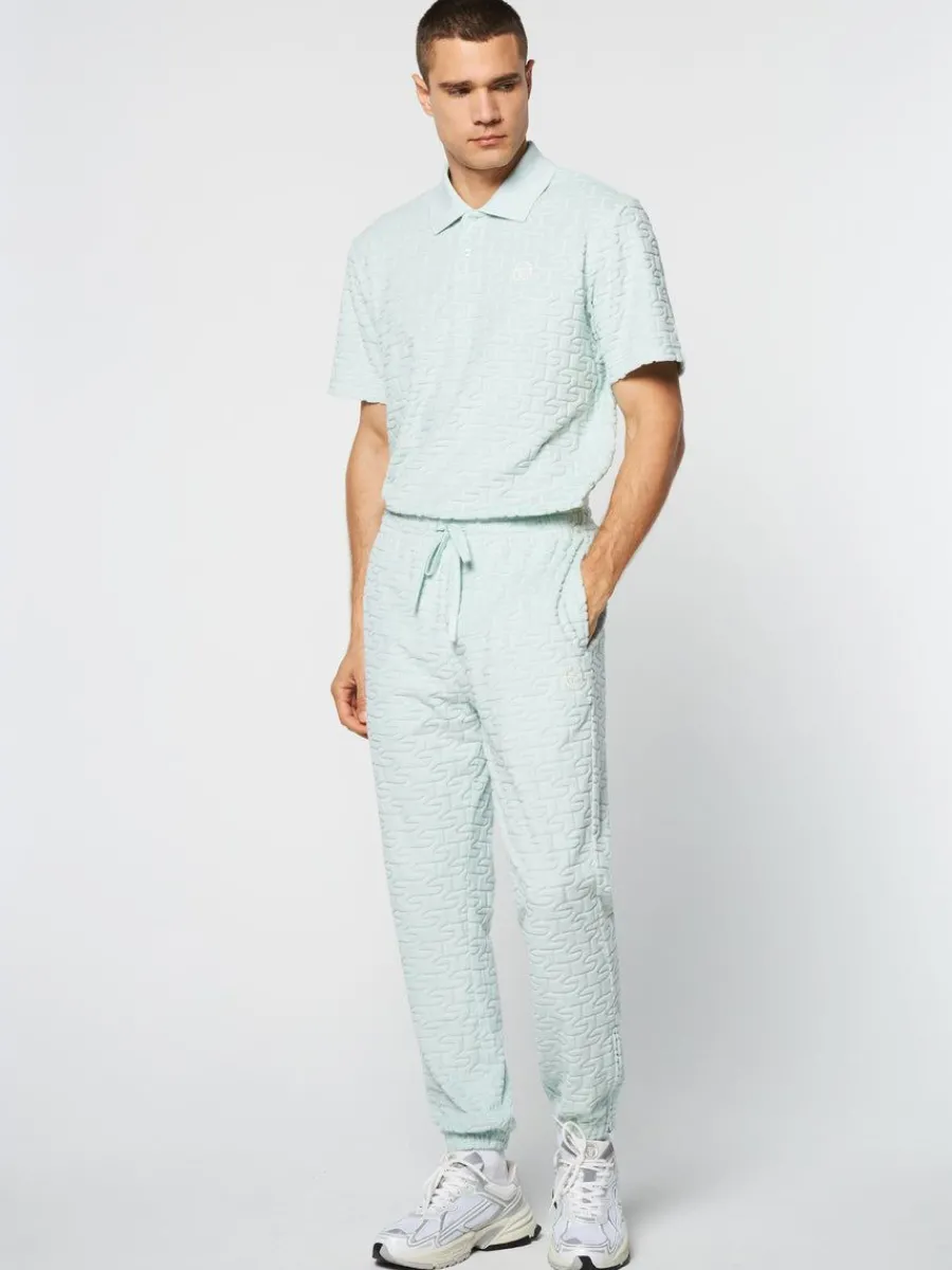 Sergio Tacchini Livata Monogram Track Pant- Surf Spray New