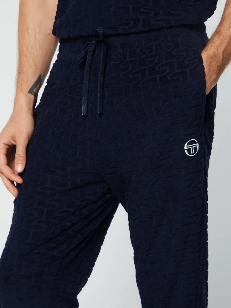 Sergio Tacchini Livata Monogram Track Pant- Maritime Blue Discount