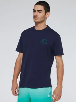 Sergio Tacchini Lo Sport T-Shirt- Maritime Blue Discount