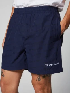 Sergio Tacchini Merlata Water-Reactive Swim Short- Maritime Blue Discount