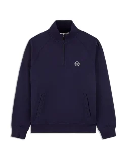Sergio Tacchini Mezza Half Zip- Maritime Blue Sale