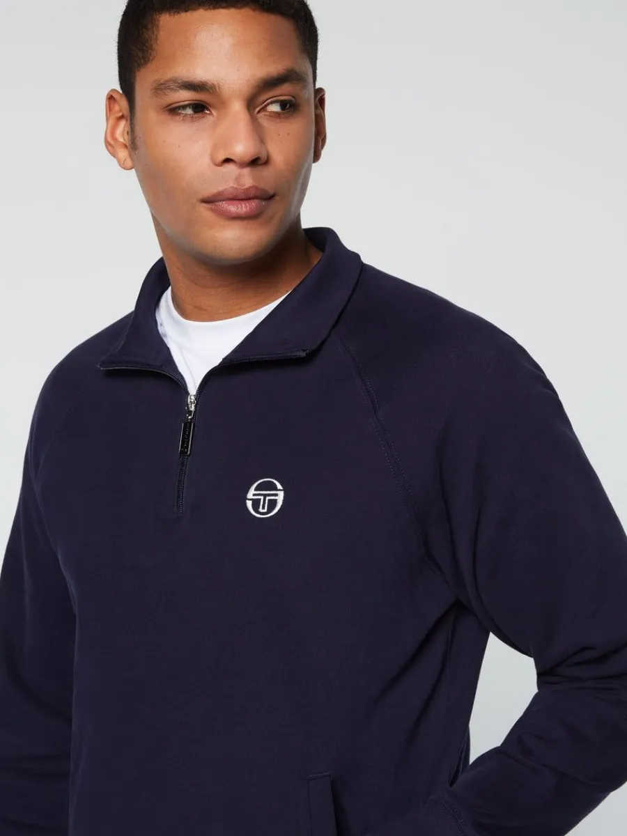 Sergio Tacchini Mezza Half Zip- Maritime Blue Sale