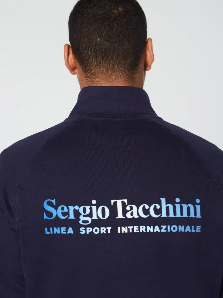 Sergio Tacchini Mezza Half Zip- Maritime Blue Sale