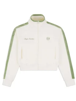 Sergio Tacchini Miss Carlotta Velour Track Jacket- Gardenia Sale