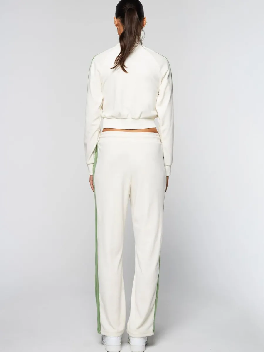 Sergio Tacchini Miss Carlotta Velour Track Jacket- Gardenia Sale