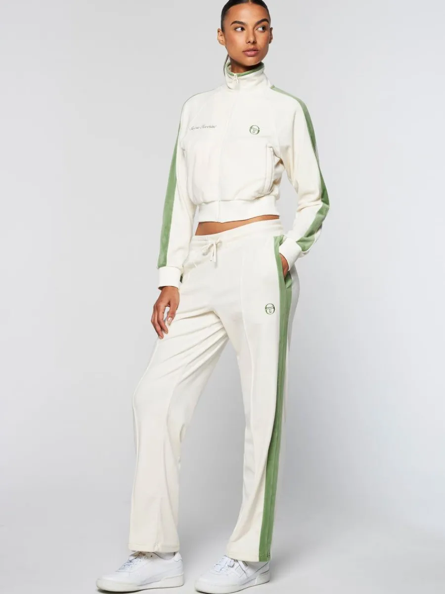 Sergio Tacchini Miss Carlotta Velour Track Jacket- Gardenia New